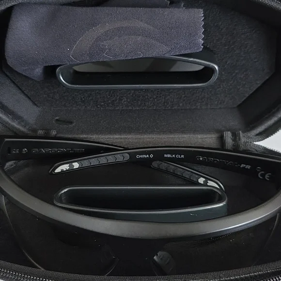 Gargoyles 10700169. QTM Cardinal-PR Sunglasses Matte Black Frame, Clear NIB - Picture 15 of 17